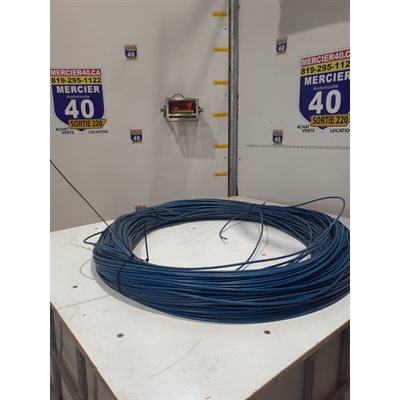 FIL ELECTRIQUE - CUIVRE 12AWG 1B1000VOLT $ / M (0,0486KG) BLEU