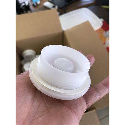 BOUCHON 2PO NPT PLASTIQUE BLANC POUR BARIL FERMÉ