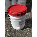 CONTENANT 0060L, PLASTIQUE 16PO DIA X 13PO HAUT COUV ROUGE