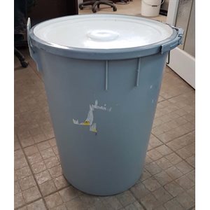 CONTENANT 0074L, CHAUDIERE PLASTIQUE 16PO DIA X 22PO GRISE