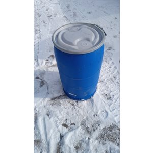 CONTENANT 0110L, BARIL PLASTIQUE OUVERT DROIT NON LAVÉ