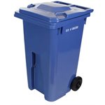 BAC DE RECYCLAGE SUR ROUES 240L - BLEU