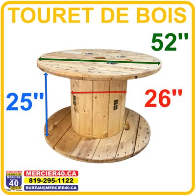 TOURET DE BOIS 52PO X 25PO X 26PO (D-EXT X H-INT X D-INT) TOURET DE BOIS 52PO X 25PO X 26PO (D-EXT X H-INT X D-INT)