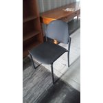CHAISE EMPILABLE EN TISSU NOIR - STYLE CLASSIQUE