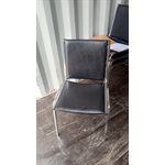 CHAISE D'INVITÉ EN CUIR ET STAINLESS - STYLE VINTAGE