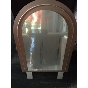 MIROIR DEMI ROND 30PO X 50PO