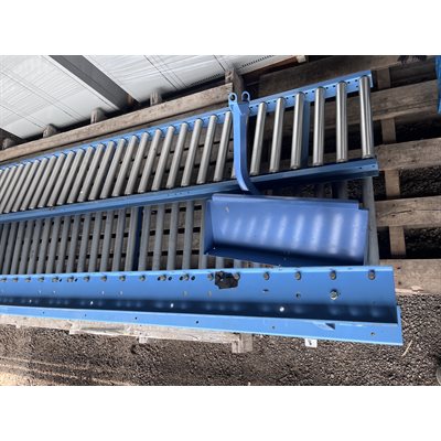 CONVOYEUR A ROULETTES BLEU 16 PO X 512 PO DE LONGUEUR TOTALE