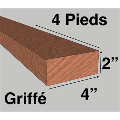 BOIS 02 X 04 X 4PI GRIFFE ( 2X4X4 )