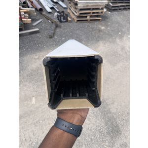 SECTION DE RAMPE DE PVC POTEAU 5PO X 5PO X 120PO - BLANC