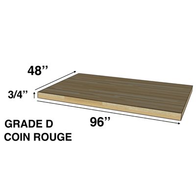 CONTREPLAQUÉ NEUF 3 / 4 X 48 X 96PO SELECT (COINS ROUGE)