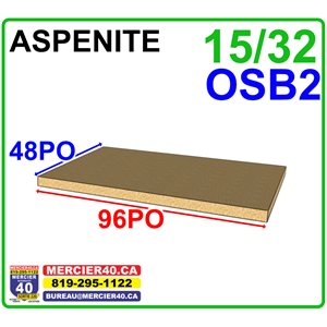 ASPENITE 15 / 32 X 48 X 96 (12MM) OSB2