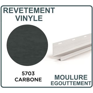 REVETEMENT DE VINYLE MOULURE D'ÉGOUTTEMENT - CARBONE