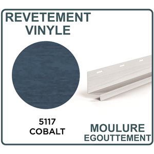 REVETEMENT DE VINYLE MOULURE D'ÉGOUTTEMENT - COBALT