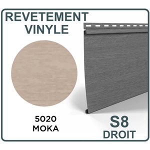 REVETEMENT DE VINYLE HORIZONTAL 8PO - MOKA