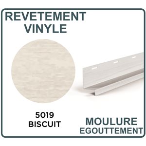 REVETEMENT DE VINYLE MOULURE D'ÉGOUTTEMENT - BISCUIT