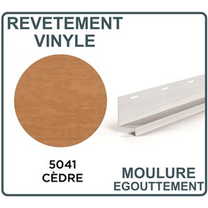 REVETEMENT DE VINYLE MOULURE D'ÉGOUTTEMENT - CÈDRE