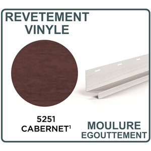REVETEMENT DE VINYLE MOULURE D'ÉGOUTTEMENT - CABERNET