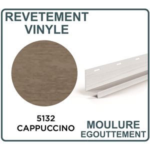 REVETEMENT DE VINYLE MOULURE D'ÉGOUTTEMENT - CAPPUCCINO