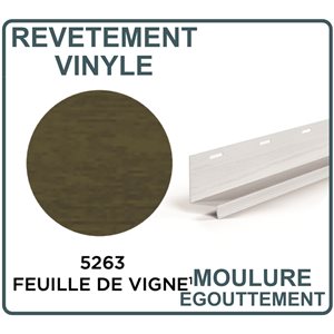 REVETEMENT DE VINYLE MOULURE D'ÉGOUTTEMENT - FEUILLE DE VIGN