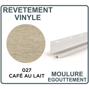 REVETEMENT DE VINYLE MOULURE D'ÉGOUTTEMENT - CAFÉ AU LAIT