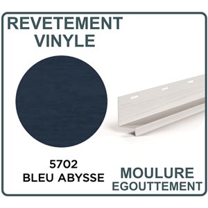 REVETEMENT DE VINYLE MOULURE D'ÉGOUTTEMENT - BLEU ABYSSE