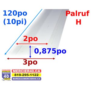 PALRUF MOULURE - TRANSITION DE PVC 10PI 24 / BTE 43910