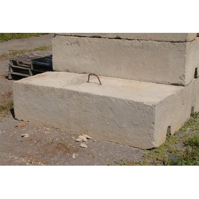 BLOC DE BETON 19PO X 29PO X 72PO