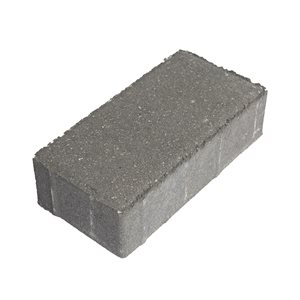 BRIQUE DE PAVÉ UNI GRIS FONCE ET PALE