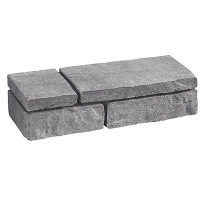 BLOC DE MUR DE JARDIN 4PO X 5,75PO X 16PO GRIS NUANCÉ