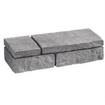 BLOC DE MUR DE JARDIN 4PO X 5,75PO X 16PO GRIS NUANCÉ