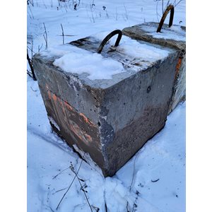 BLOC DE BÉTON 23PO X 23PO X 23PO AVEC CLÉ