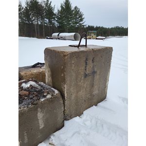 BLOC DE BÉTON 24PO X 48PO X 48PO AVEC CLÉ