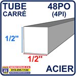 ACIER CARRÉ NEUF - 1 / 2PO X 1 / 2PO X 48PO (4PI)