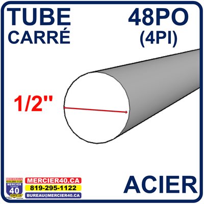 ACIER ROND NEUF - 1 / 2PO X 48PO (4PI) ACIER ROND NEUF - 1 / 2PO X 48PO (4PI)