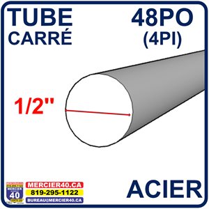 ACIER ROND NEUF - 1 / 2PO X 48PO (4PI)