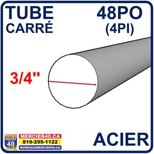 ACIER ROND NEUF - 3 / 4PO X 48PO (4PI)