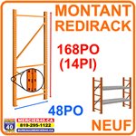 RAYONNAGE NEUF - MONTANT 48PO X 168PO (14PI) REDIRACK