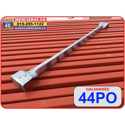 RAYONNAGE NEUF - BARRE DE SÉCURITÉ 44PO GALVANISEE RAYONNAGE NEUF - BARRE DE SÉCURITÉ 44PO GALVANISEE