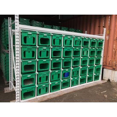RACK DE MÉTAL POUR BACS VERT DE PLASTIQUE(NON INLUS)