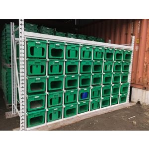 RACK DE MÉTAL POUR BACS VERT DE PLASTIQUE(NON INLUS)