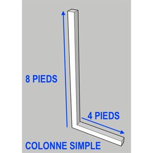 CANTILEVER NEUF - COLONNE SIMPLE PORTE-A-FAUX W8@18X96PO