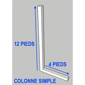 CANTILEVER NEUF - COLONNE SIMPLE PORTE-A-FAUX W8@18X144PO