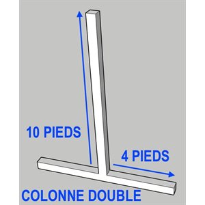 CANTILEVER NEUF - COLONNE DOUBLE PORTE-A-FAUX W8@18X120PO