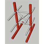 CANTILEVER NEUF - COLONNE DOUBLE PORTE-A-FAUX W8@18X96PO