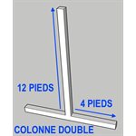 CANTILEVER NEUF - COLONNE DOUBLE PORTE-A-FAUX W8@18X144PO