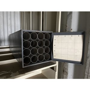 CASIER DE RANGEMENT EN TOLE POUR ROULEAU PAPIER DE PLAN
