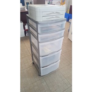 ARMOIRE CLASSEUR MOBILE EN PLASTIQUE 5 TIROIRS