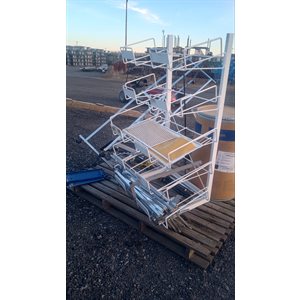 SUPPORT A MAGASINE EN METAL 5 TABLETTES - 37PO X 30PO X 57PO