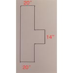 TE FIBRE DE VERRE 20PO X 20PO X 14PO
