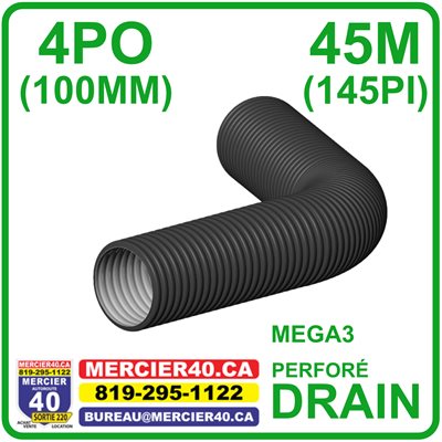 DRAIN 100MM( 4PO ) PRF MEGA3 45M 4PO - SOLENO